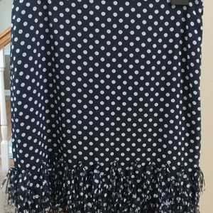 Ann Taylor 2P Navy polka dot skirt, NWT